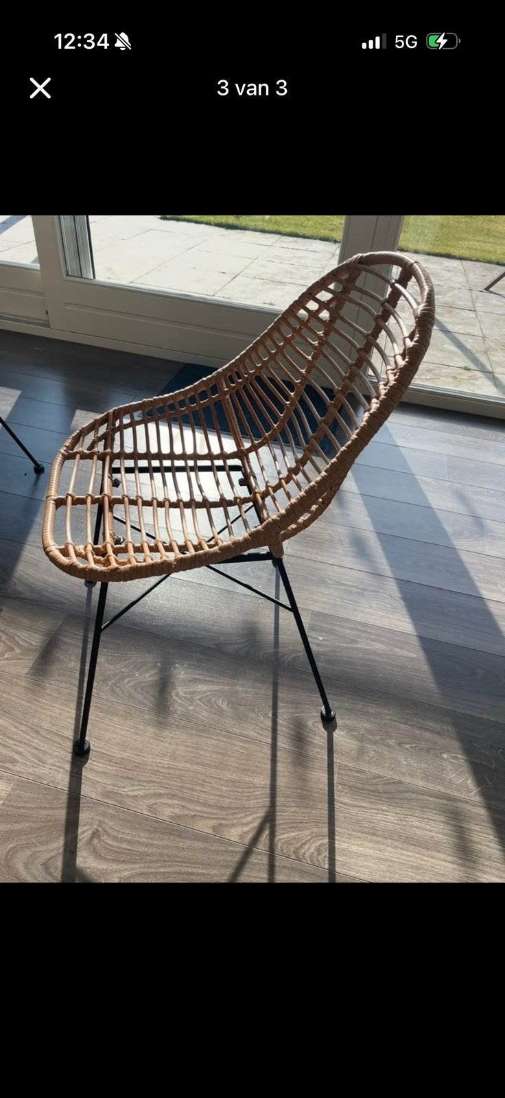 4 (tuin)stoelen, Tuin en Terras, Ophalen, Zo goed als nieuw, Rotan