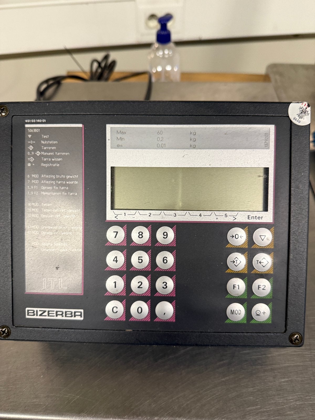 Balance Bizerba D94 avec plateau en acier inoxydable, Enlèvement, Utilisé