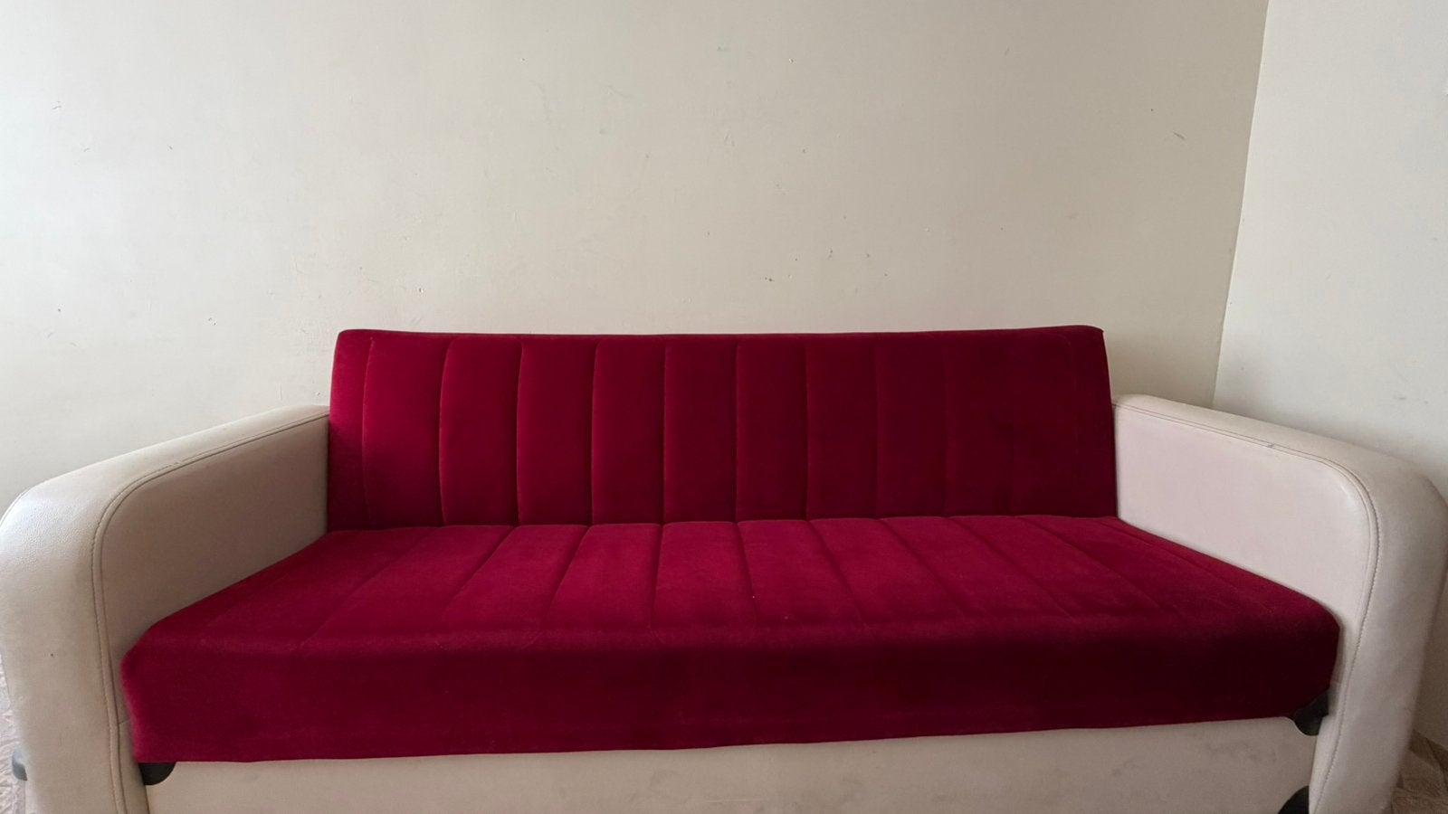 3 rode sofa’s, Enlèvement, Utilisé, Tissus