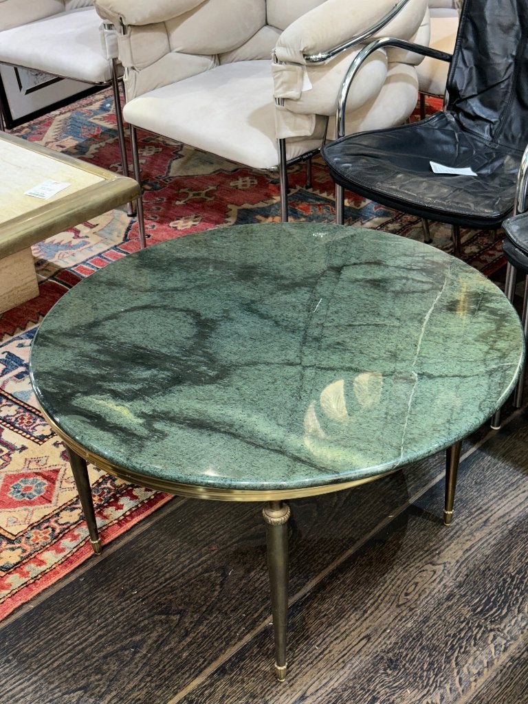 Table basse ronde plateau en marbre vert, Enlèvement ou Envoi, ., ., .