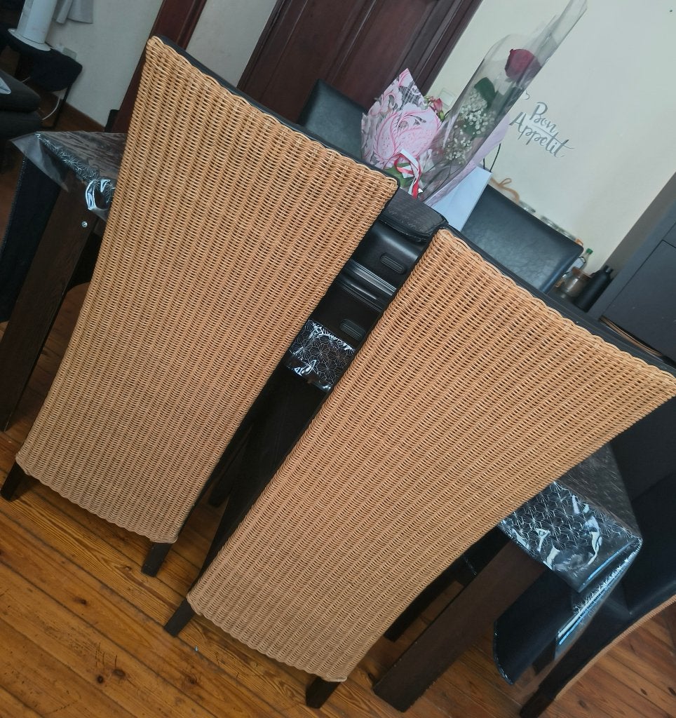 6 Chaises pour salle à manger, Huis en Inrichting, Stoelen, Ophalen, Zwart, Riet of Rotan, Zo goed als nieuw