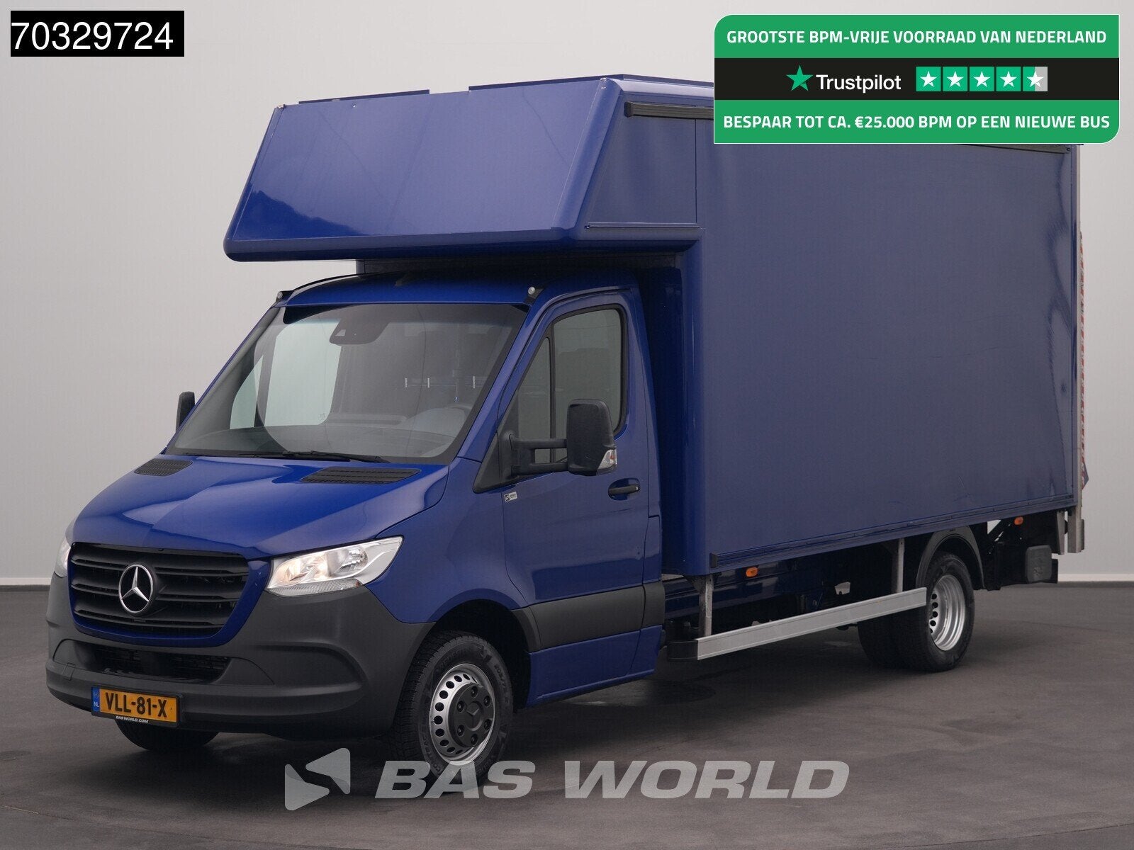 Mercedes Sprinter 516 CDI Laadklep Automaat Dubbellucht Zijd, Automaat, Stof, Gebruikt, Euro 6