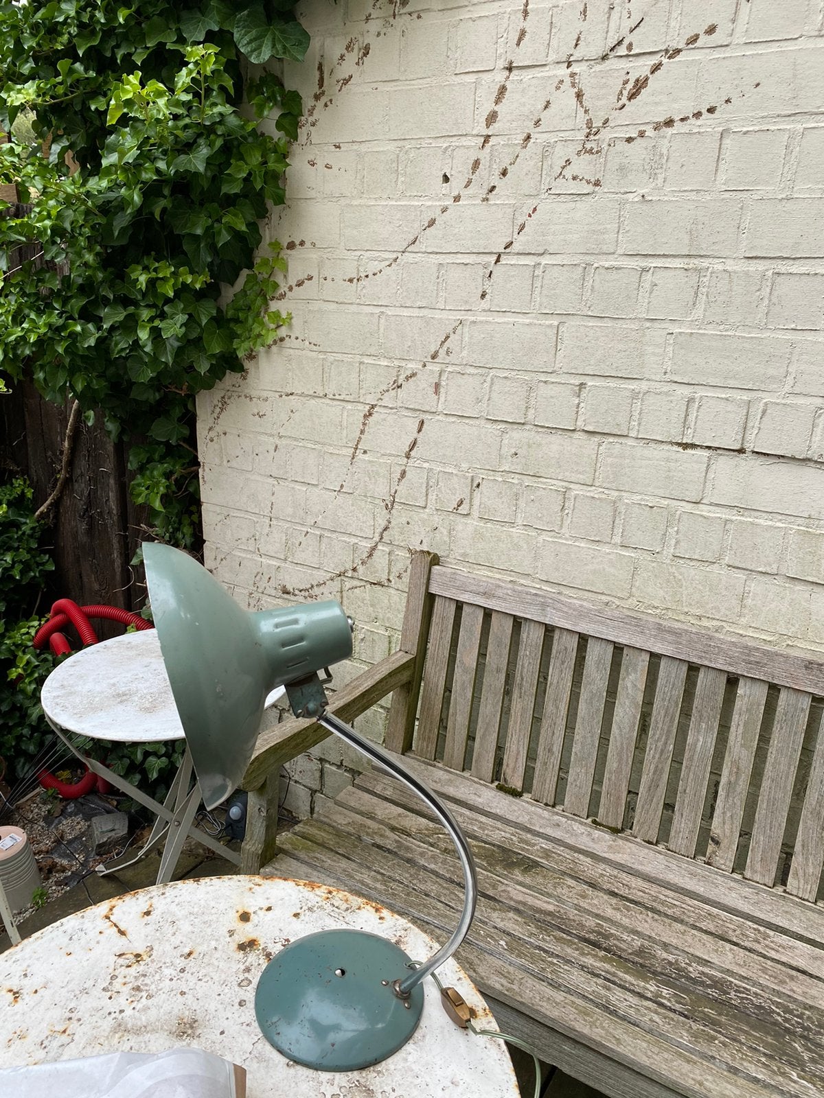 Vintage lamp : metaal, Antiek en Kunst, Antiek | Verlichting, Ophalen