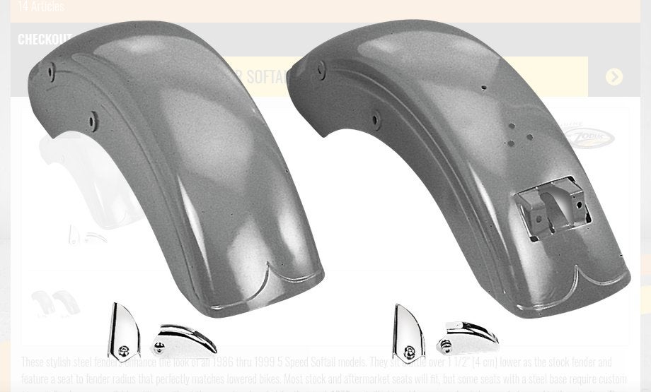 Softail 86-99 achter Spatbord zonder achterlichtbevestiging, Motoren, Petroleumhavenweg 26, Info@taco-motos.com, Nieuw, Ophalen of Verzenden