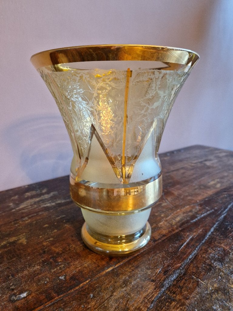 Belgische art deco glazen vaas "De Rupel - Boom", Antiquités & Art, Curiosités & Brocante, Enlèvement ou Envoi