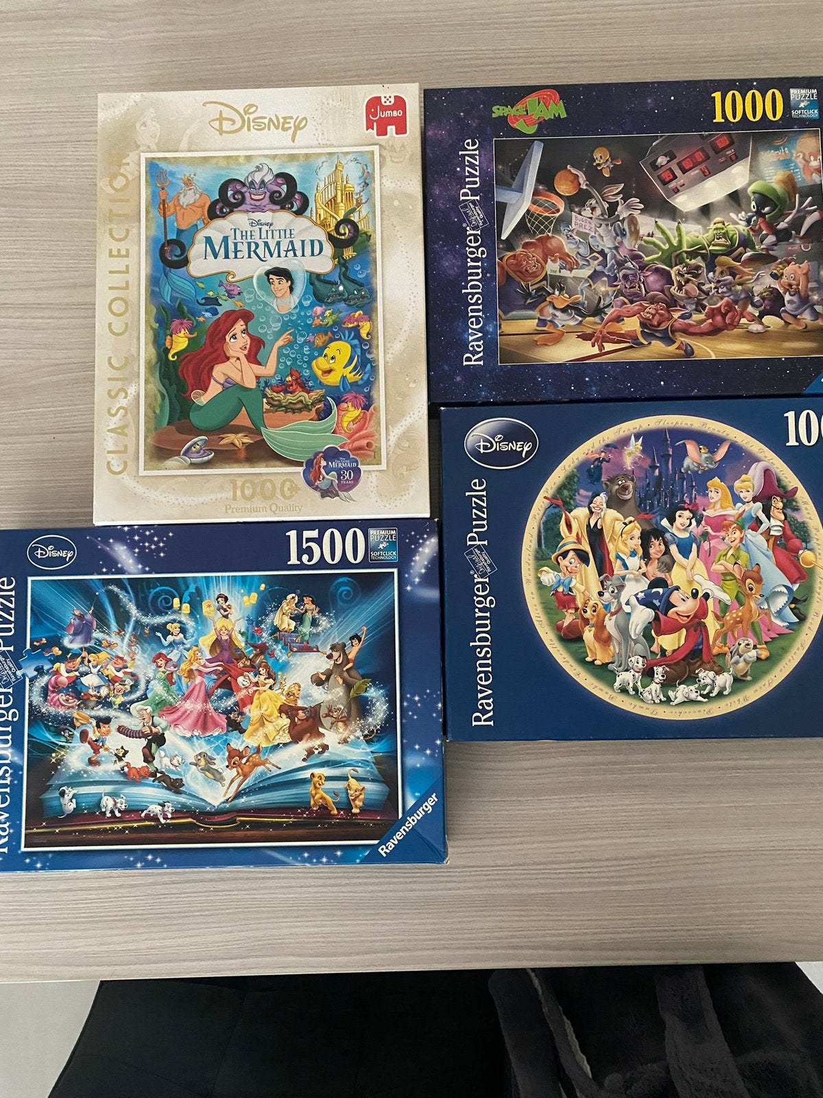 Puzzels Disney en Space Jam, Ophalen, 500 t/m 1500 stukjes, Gebruikt