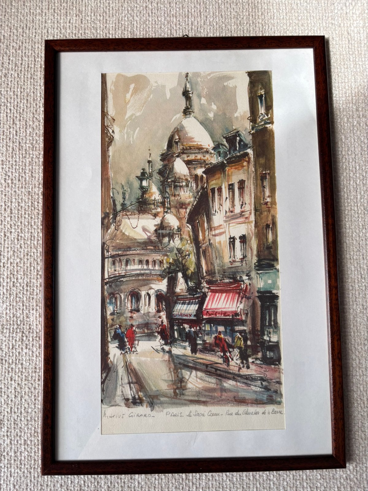 M. Girard - Gravure de Paris Sacré-Cœur - signée 194/350, Ophalen, Met passe-partout