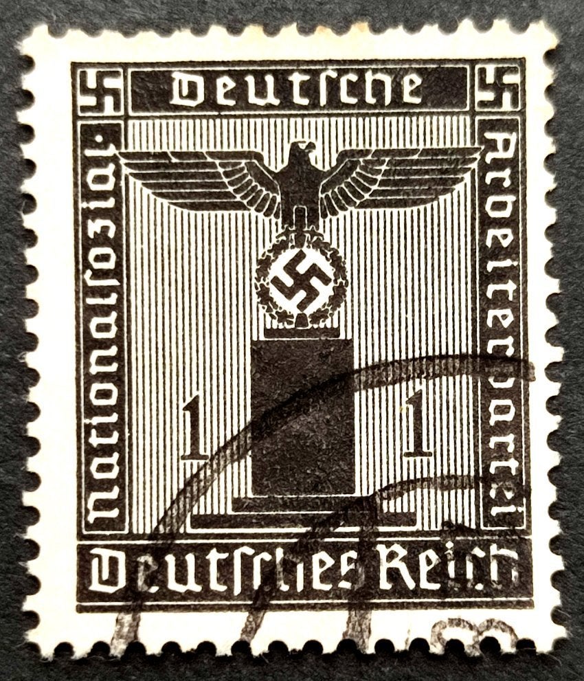 Deutsches Reich: 1ste NSDAP zegel uit 1938, Postzegels en Munten, Postzegels | Europa | Duitsland, Gestempeld, Overige periodes