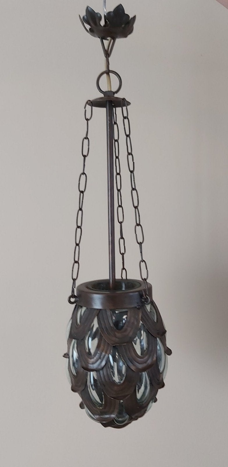 Brutalist 'caged' lamp Italy, Ophalen