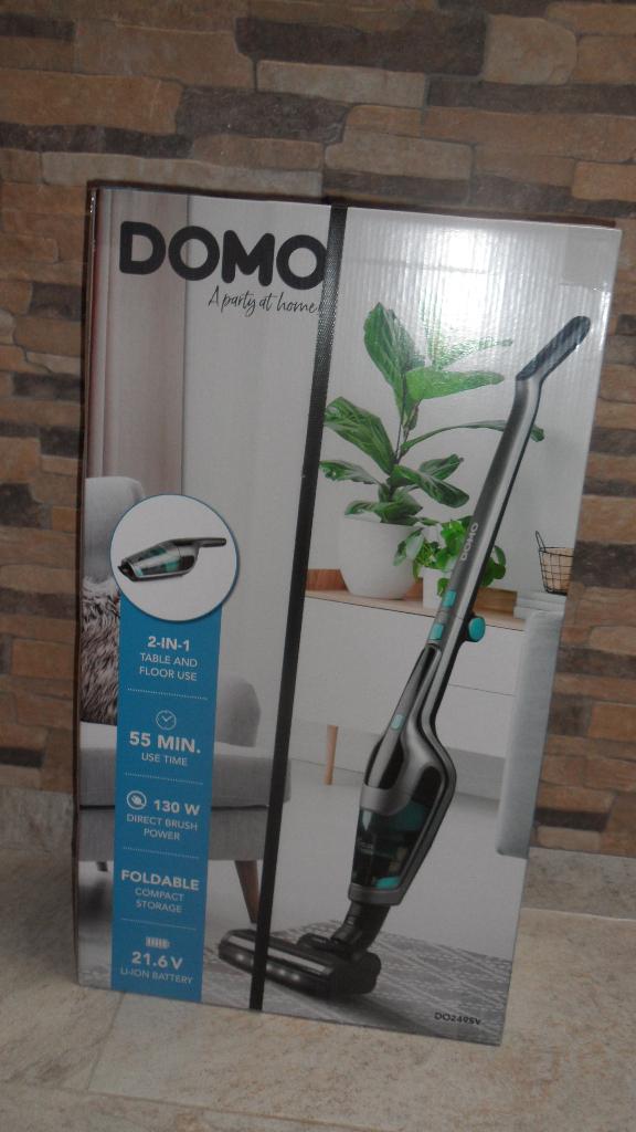 DOMO DO249SV ASPIRATEUR-BALAIS 2-en-1 RECHARGEABLE NEUF, Electroménager, Enlèvement ou Envoi, Neuf, Sans fil, Aspirateur balai