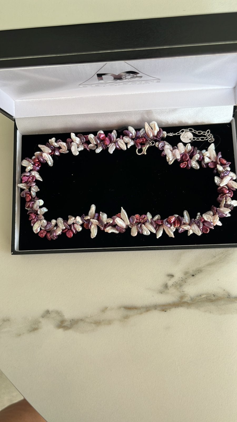 Collier van zoetwaterparels, Bijoux, Sacs & Beauté, Colliers, Enlèvement ou Envoi, Neuf, Blanc, Autres matériaux