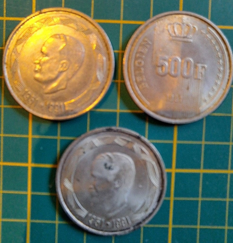3 pièces de 500 Francs belges en argent, Enlèvement ou Envoi, Argent, Argent