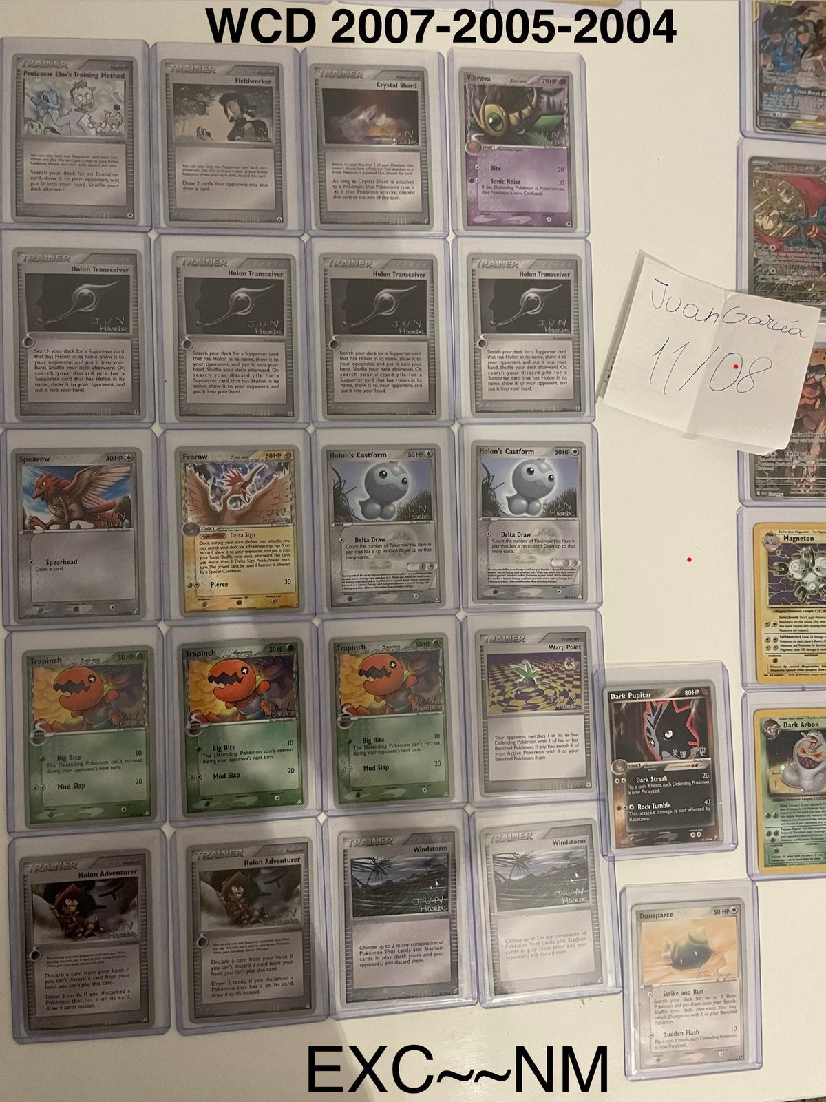 WCD Pokemon 2007-2005-2004 Jun hasebe tekening en Near mint, Enlèvement ou Envoi, Neuf, Plusieurs cartes, Foil