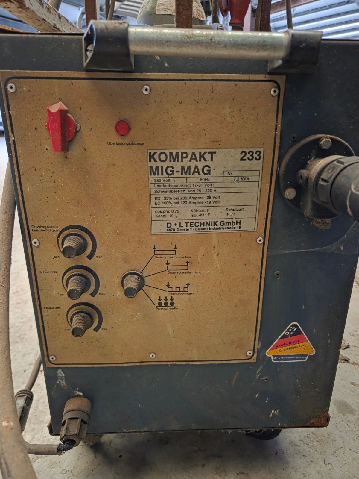 mig mag halfautomaat, Enlèvement, 150 à 250 ampères, CO2