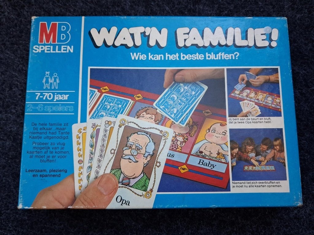 Boardgame Wat 'n Familie !, Ophalen of Verzenden, Zo goed als nieuw, MB spelen