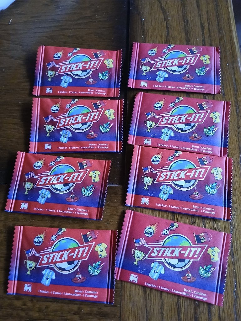 8 stickers Stick-It Delhaize fermés., Verzamelen, Ophalen of Verzenden