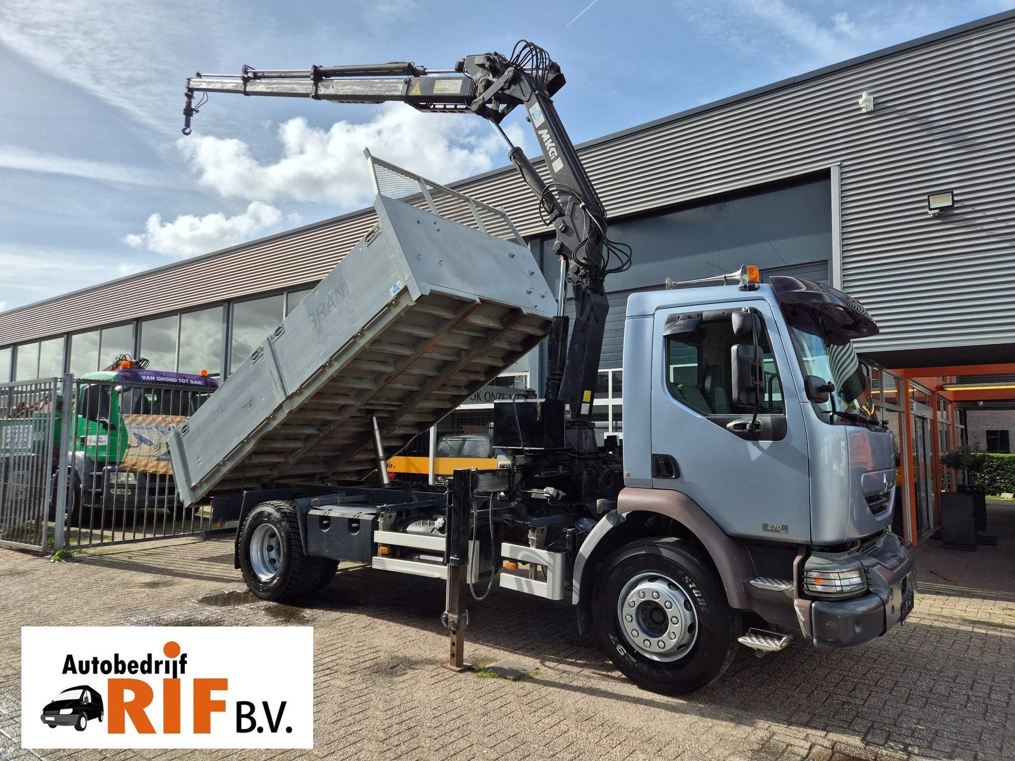 Renault Midlum 270 DCI/ 12 TM Krane Remote/ Kipper, Autos, Entreprise, 195 kW, Diesel, Bleu