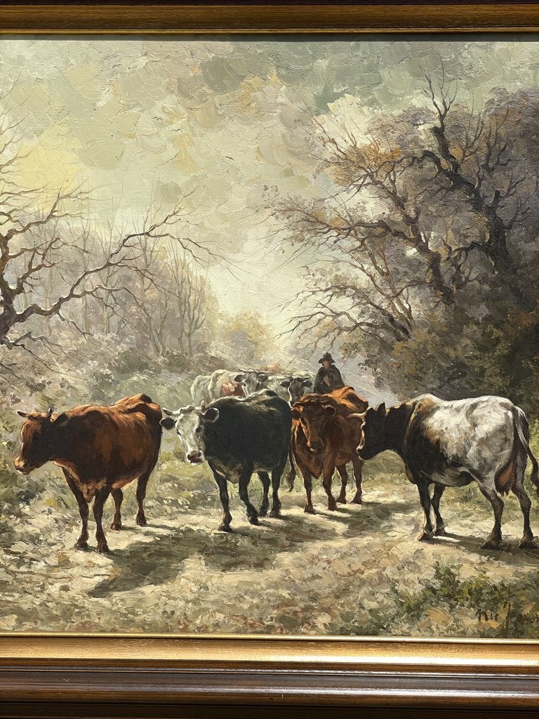 Schilderij Koeien, Ophalen, Origineel werk, Dieren