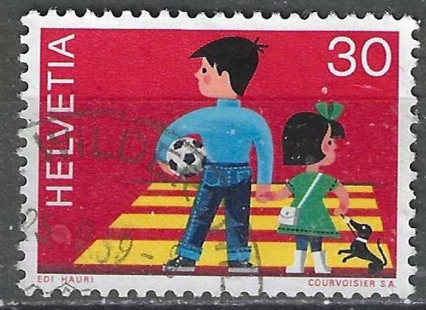 Suisse 1969 - Yvert 839 - Enfants dans la circulation (ST), Envoi, Affranchi