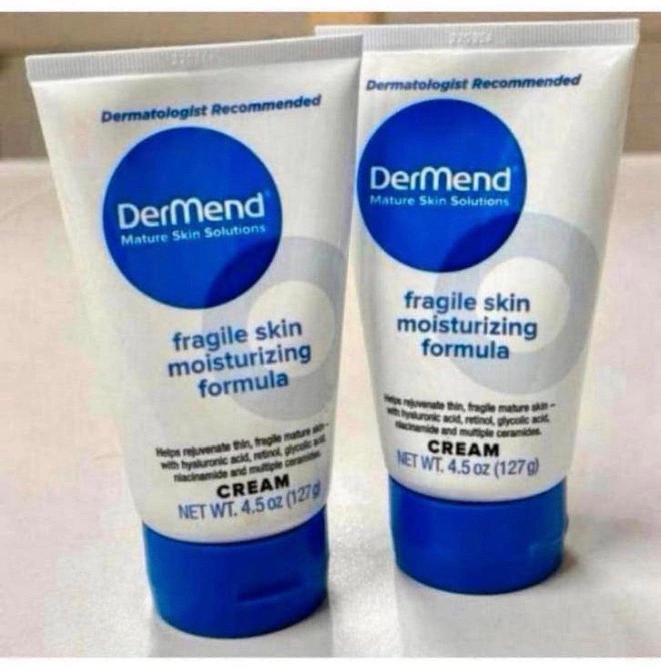 2x DerMend Fragile Skin Moisturizing Formula Cream creme 2X, Ophalen of Verzenden, Nieuw, Gehele gezicht