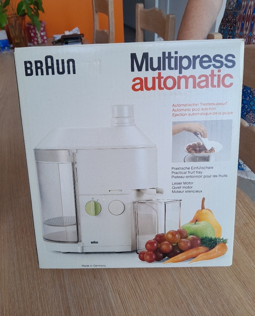 Braun Multi Press, automatic MP80, Ophalen of Verzenden, Zo goed als nieuw, Elektrisch, Sapcentrifuge