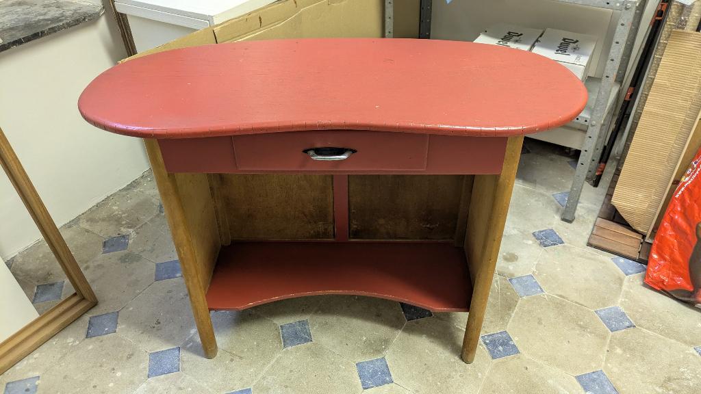 Petit bureau vintage bois, Autres marques, 43 cm, Utilisé, Avec tiroirs