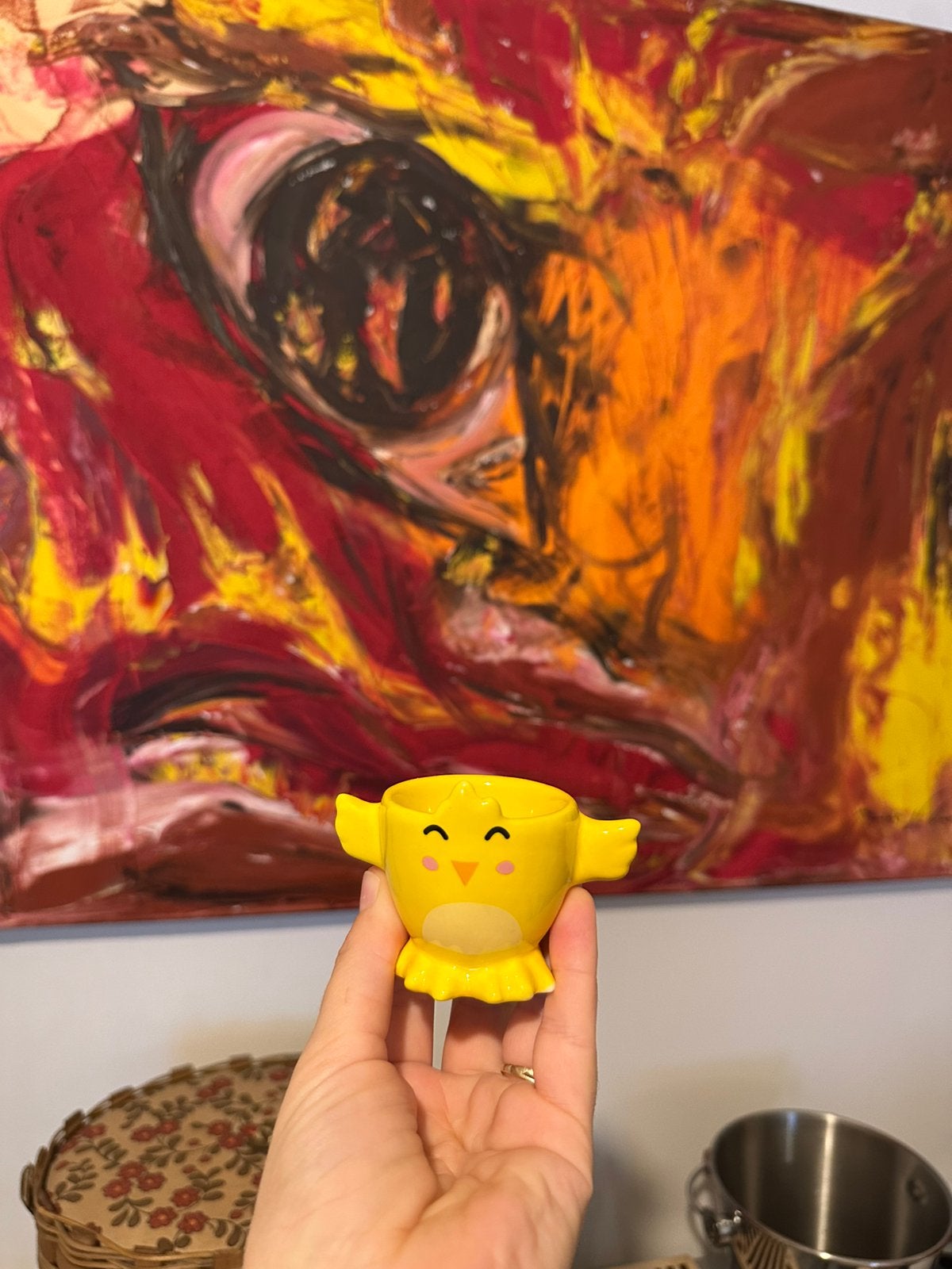 Joli coquetier jaune en forme de poussin, Enlèvement ou Envoi