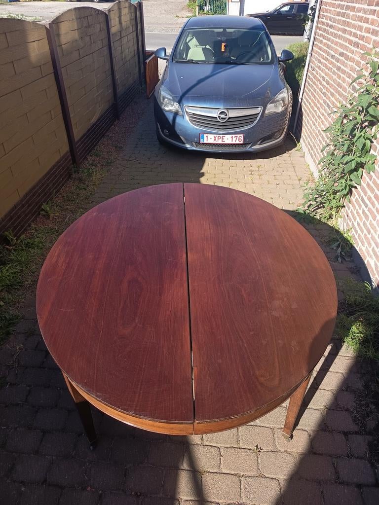 Stijlvolle ovalen houten tafel, Tuin en Terras, Tuintafels, Gebruikt, Ovaal, Hout, Ophalen