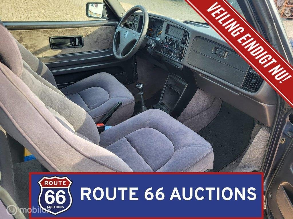 Saab 900i 16 | 1992 | Route 66 Auctions, Auto's, Zwart, Bedrijf, Handgeschakeld, Overige carrosserie