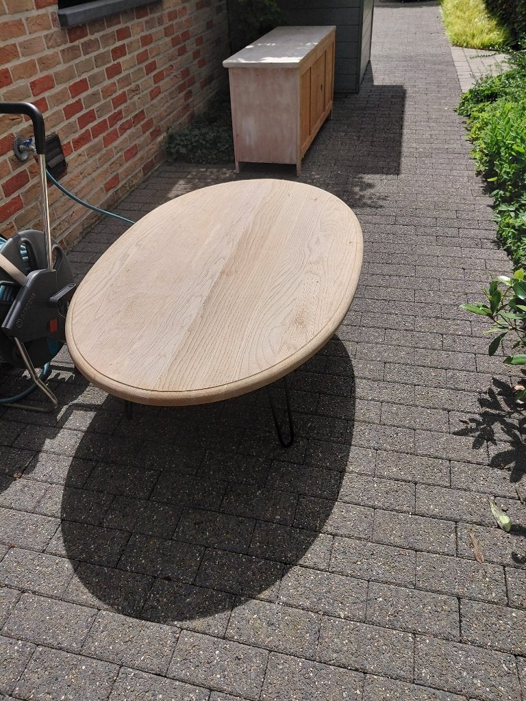 Eiken salontafel, Huis en Inrichting, Tafels | Salontafels, Ophalen, Gebruikt, 100 tot 150 cm, 50 tot 100 cm