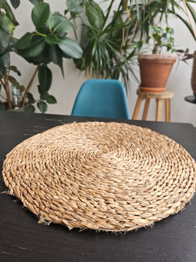 Set de table en jonc de mer tressés D38 maison du monde (7), Rond, Enlèvement, Utilisé, Moins de 50 cm