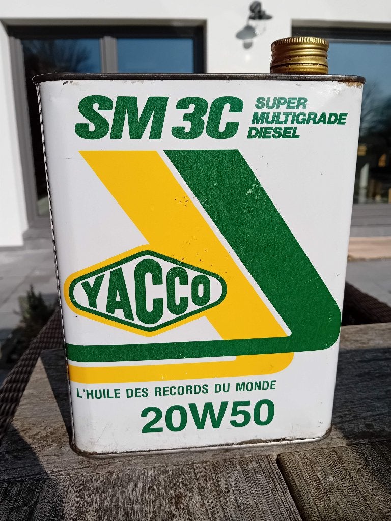 Vintage olieblik YACCO SM 3C 5L, Ophalen of Verzenden, Zo goed als nieuw