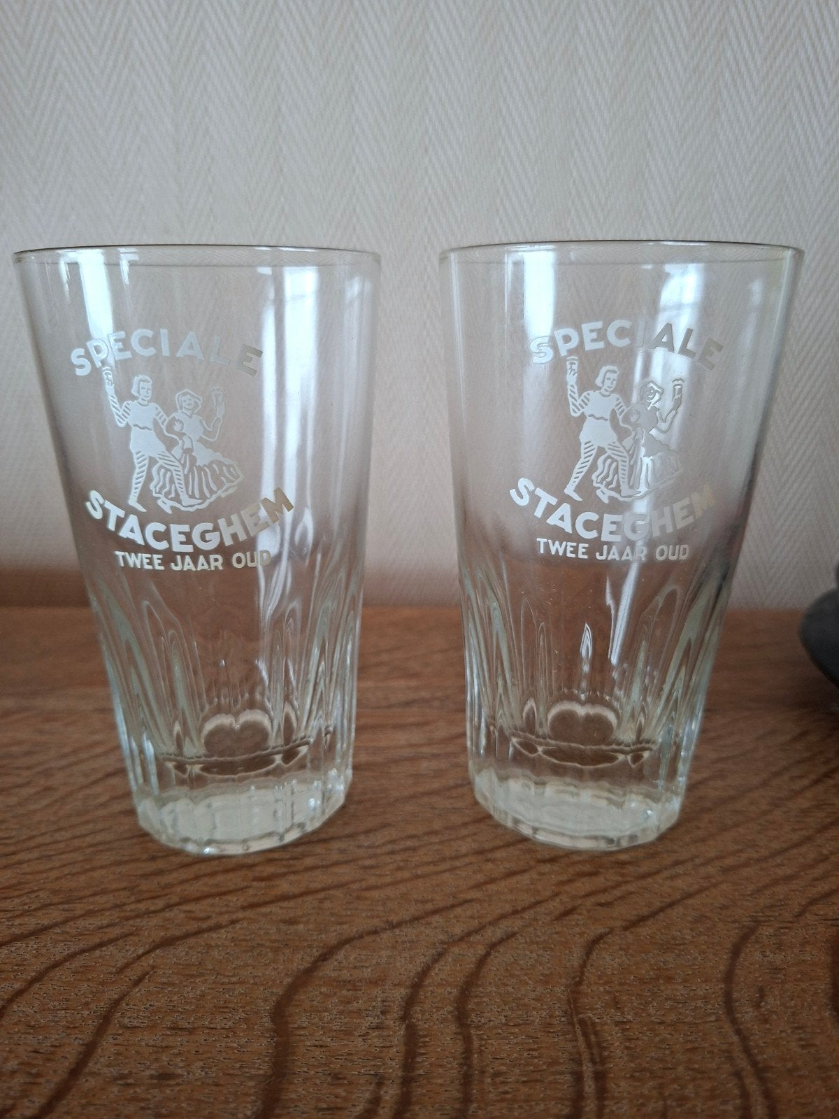 oude bierglazen Stasegems / Staseghems / Staceghems bier, Verzamelen, Glas en Drinkglazen, Ophalen
