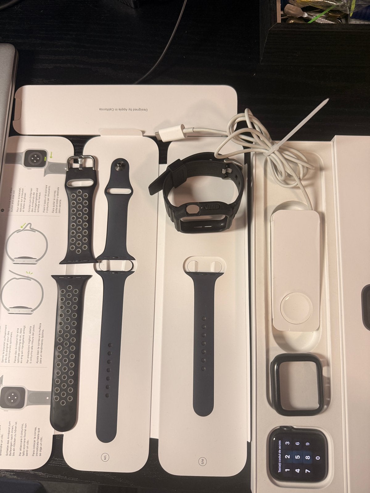 Apple Watch Se 44mm, Handtassen en Accessoires, Smartwatches, Gebruikt, iOS, Grijs, Afstand, Calorieverbanding, Conditie, GPS