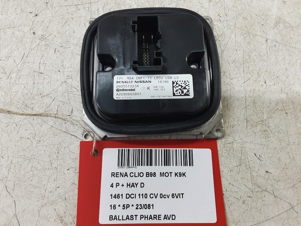 BALLAST DE PHARE XENON DROIT Clio IV (5R) (260551225R), Autos : Pièces & Accessoires, Renault, Mevr. I. Hauben, Utilisé, Rue de l'Espoir 34 34
4030  GRIVEGNÉE, BE