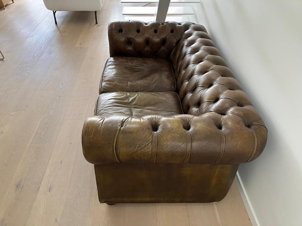 Chesterfield tweezit, Huis en Inrichting, Ophalen, Bohemian chique, Gebruikt, Tweepersoons