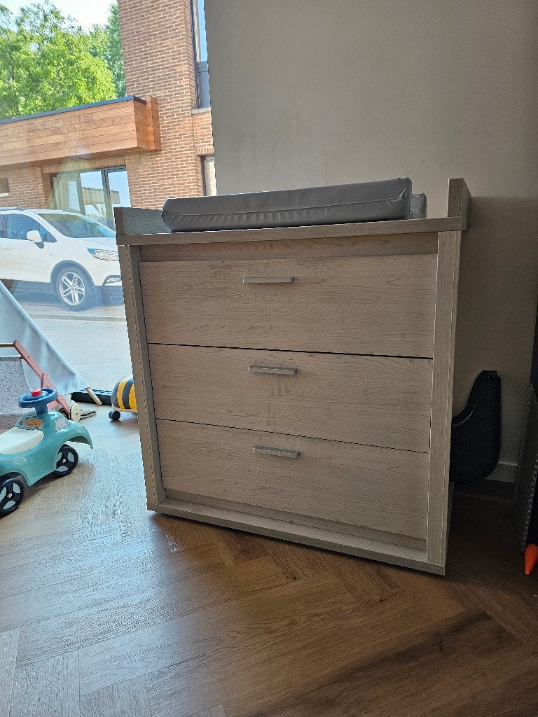 set van 2: commode en box (park), Utilisé, 50 à 70 cm, 75 à 100 cm, Bord surélevé