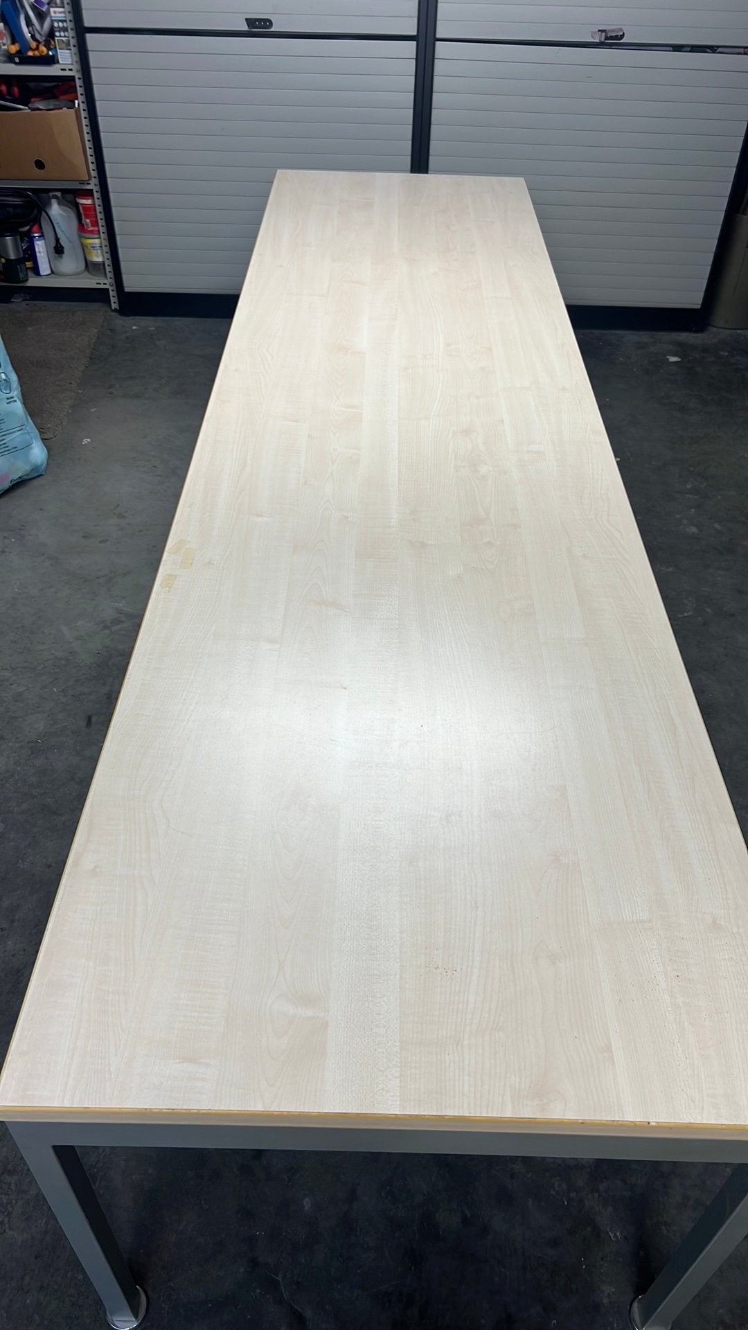 Tafel 3m lang 80cm breedte + retourstuk 120x60cm, Huis en Inrichting, Ophalen, Zo goed als nieuw