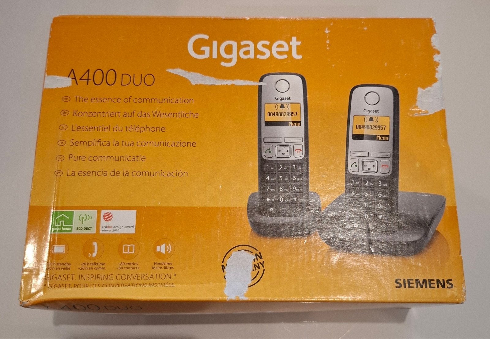 Gigaset A400 Duo, Télécoms, Enlèvement ou Envoi, Neuf, 2 combinés