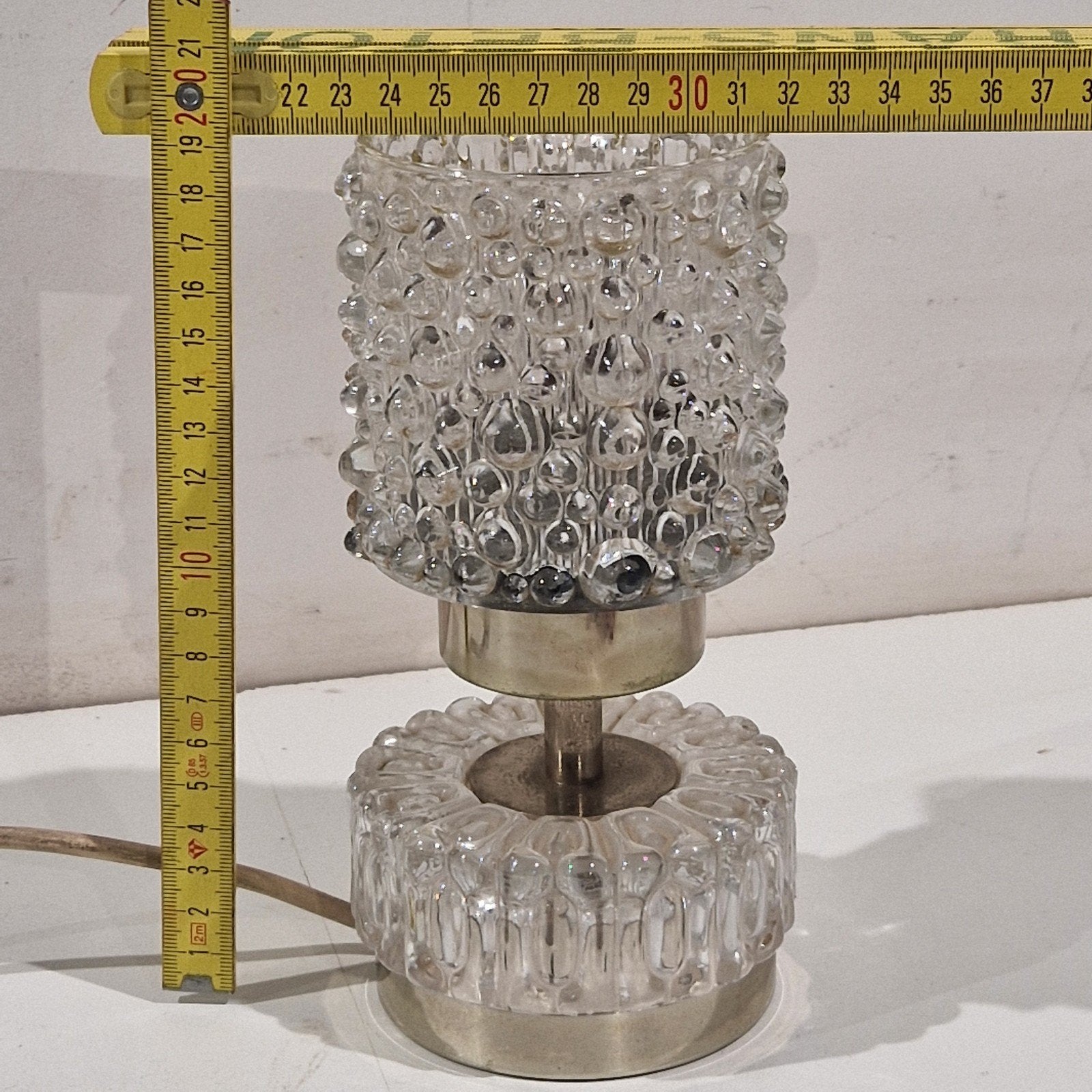 bubbelglas lamp , tafellamp, Ophalen of Verzenden