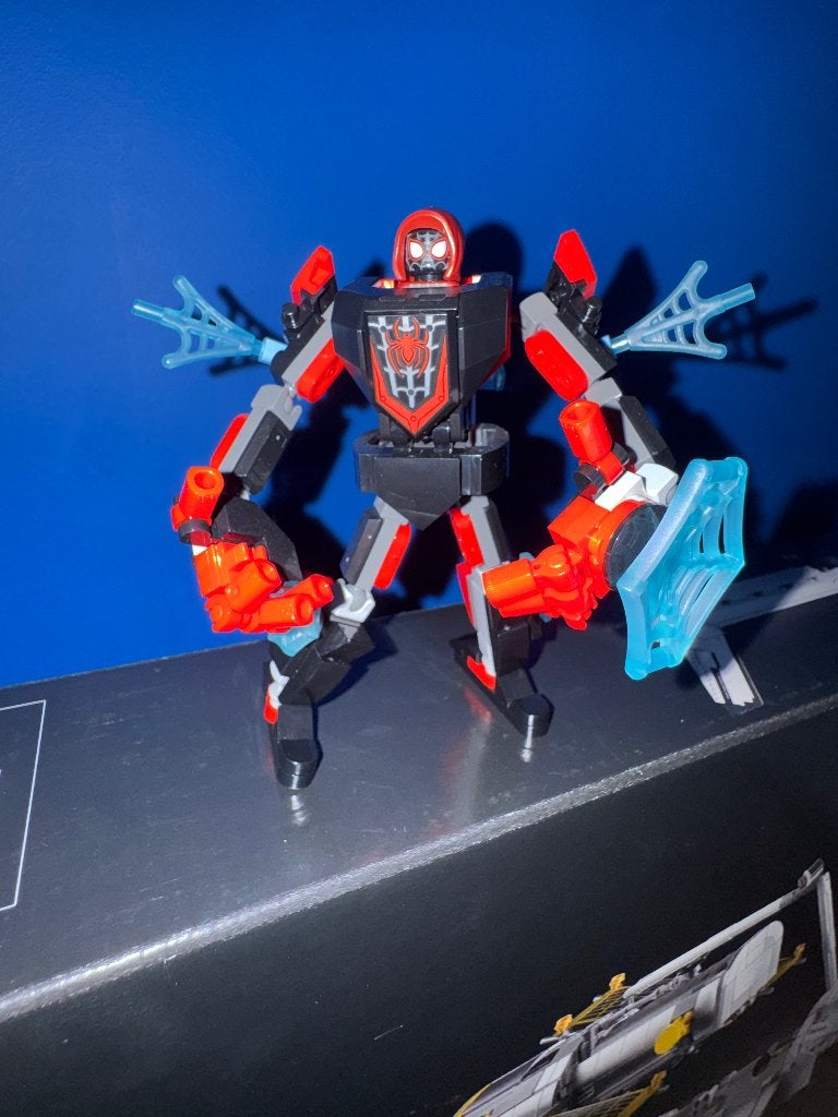 Set Lego 76171 - Miles Morales Mech Armor, Kinderen en Baby's, Ophalen, Gebruikt, Marvel, Lego