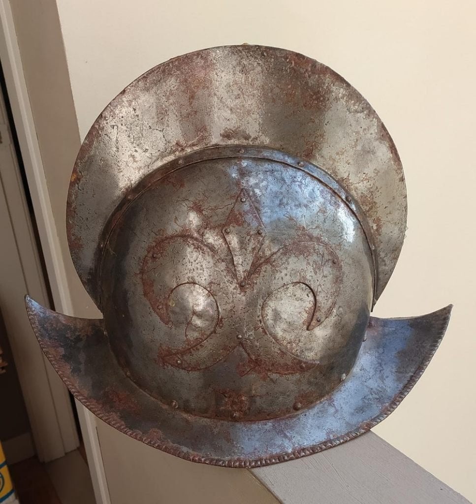 antieke Morion helm / infanteriehelm, Ophalen