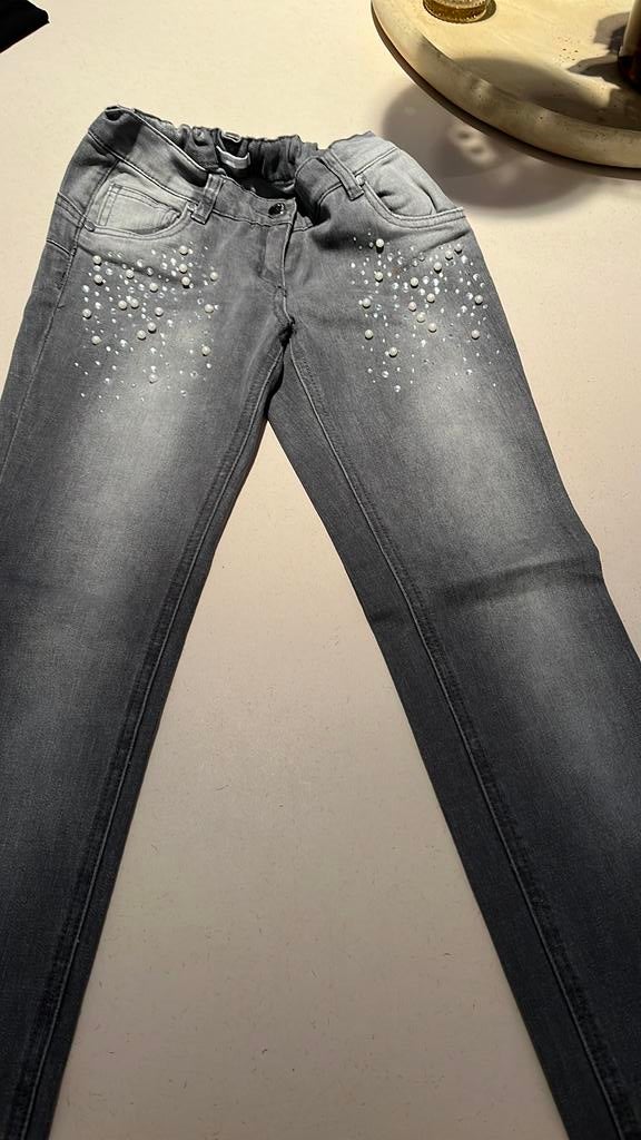 Jeans grijs “ miss grant “ 11/12 j, Ophalen of Verzenden, Zo goed als nieuw, Broek