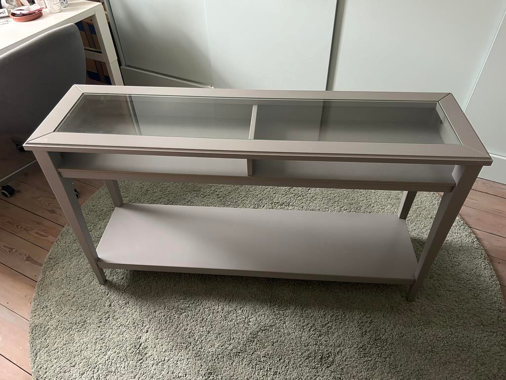 Table console "Liatorp" Ikea, Huis en Inrichting, Ophalen, Gebruikt, Glas, 75 cm of meer