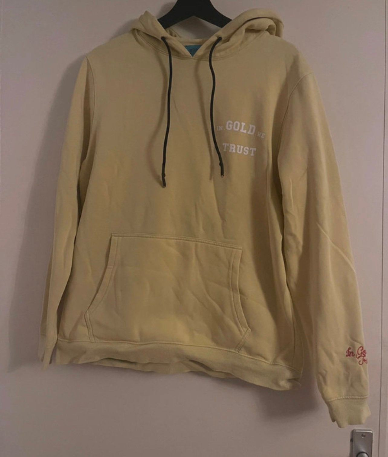 Sweat à capuche We Trust en or, Envoi, Comme neuf, Taille 52/54 (L), Jaune