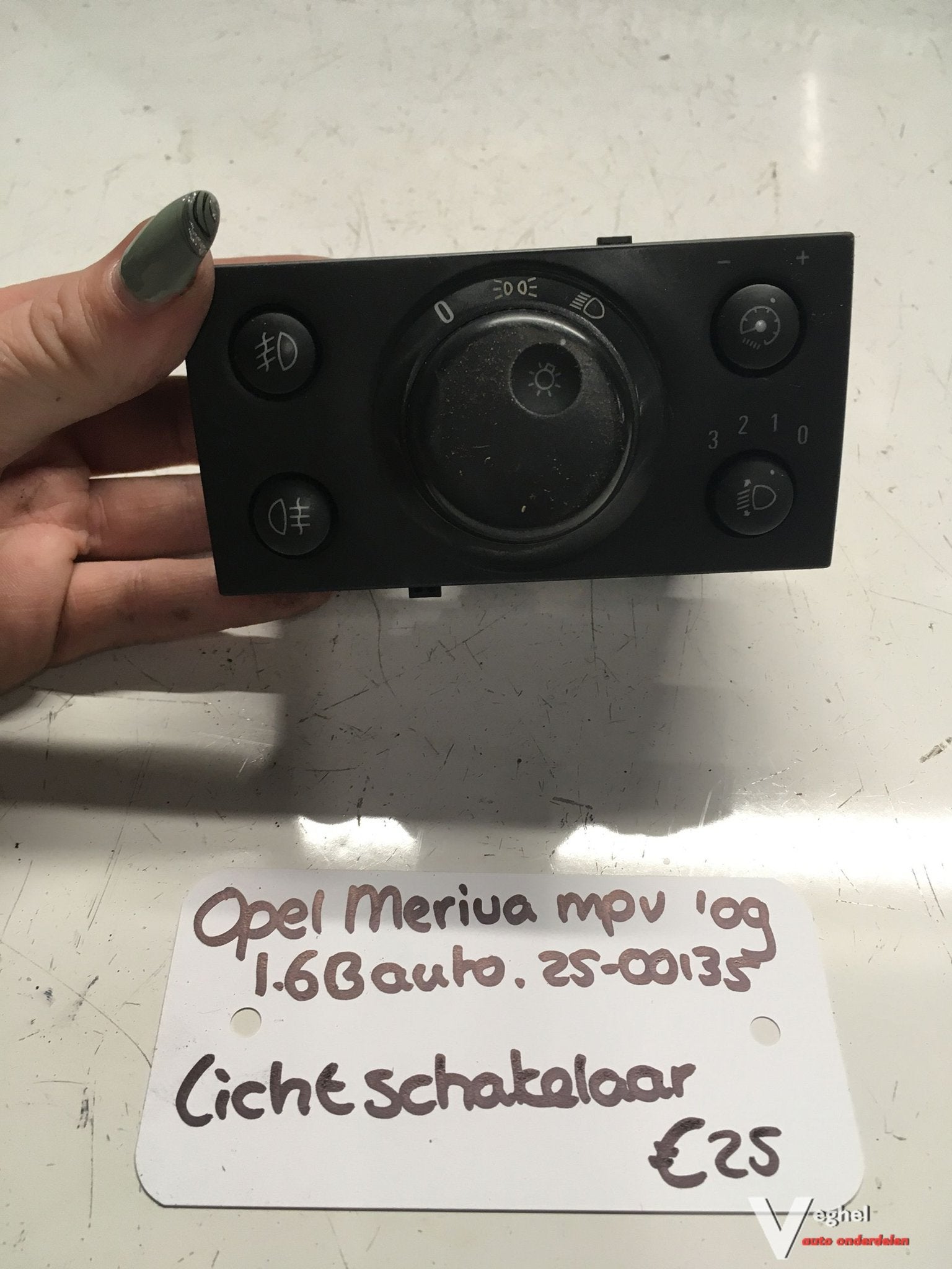 Opel Meriva 1.6 automaat 2009 2500135  Lichtschakelaar   93, Gebruikt, -, -, Ophalen of Verzenden