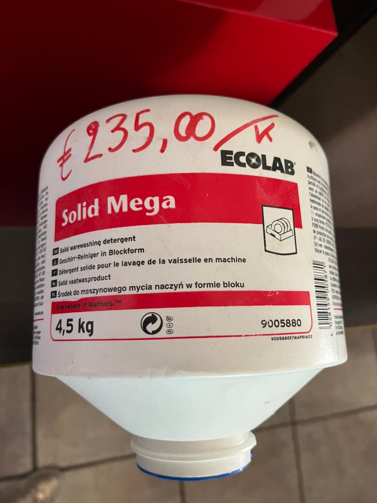 Solid Mega vaatwas: 1X + bioglans 2440: 20 liter in stock, Ophalen, Ecolab, Nic.debruyne@gmail.com