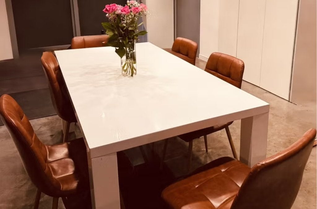 Moderne eetkamerset - 6 stoelen + tafel, Enlèvement