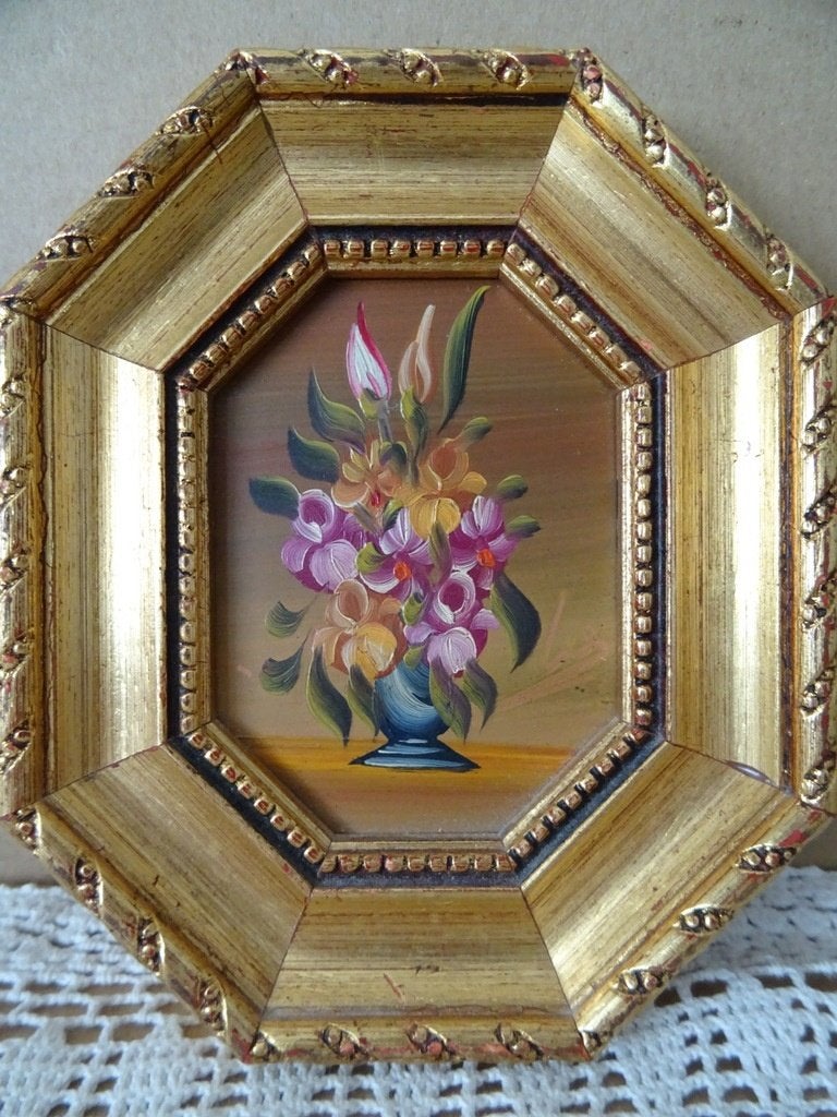 Curiosa Italiaans miniatuur schilderij op koper 11x14cm 1970, Antiek en Kunst, Curiosa en Brocante, Ophalen of Verzenden