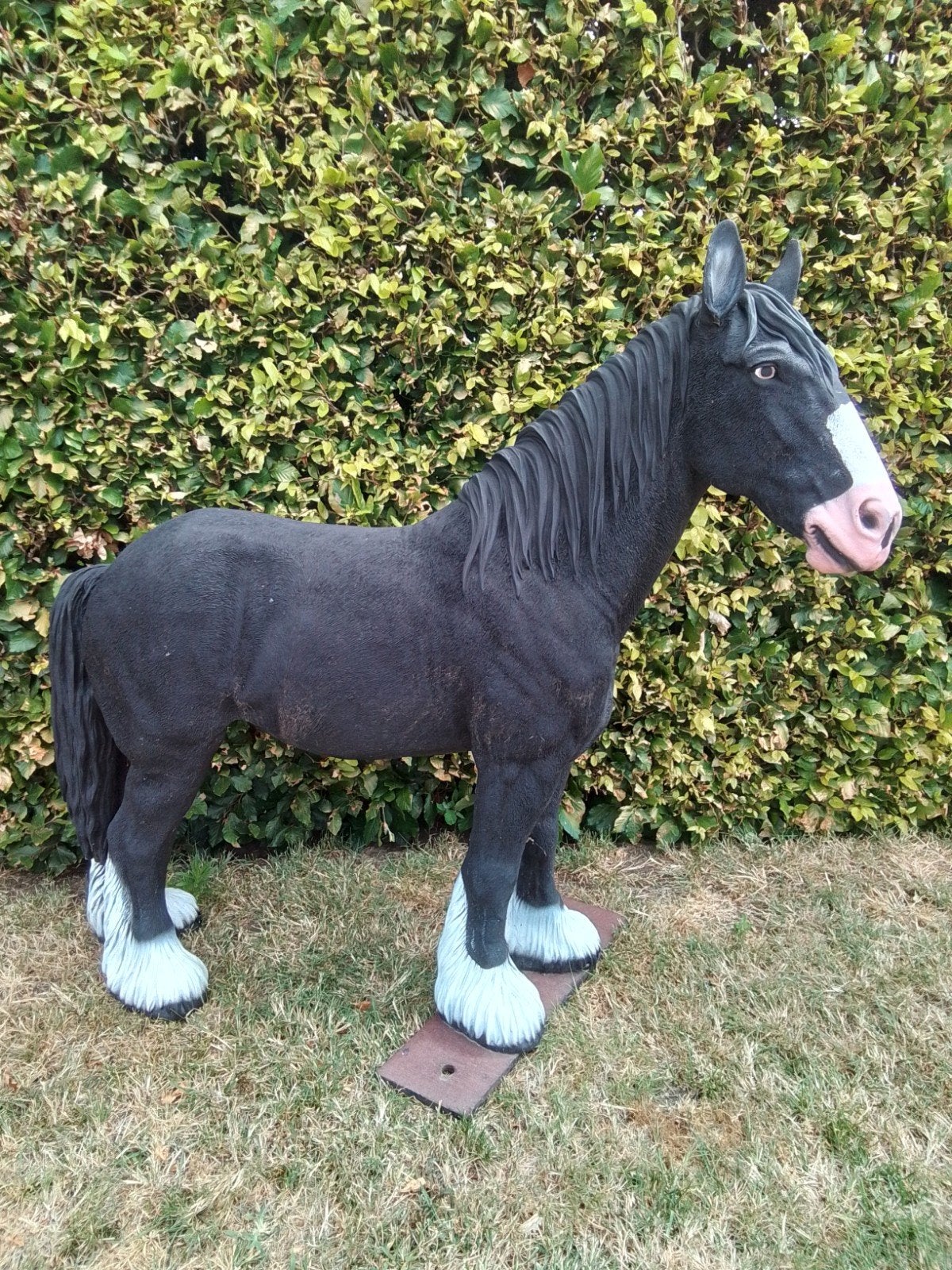 Paard in harde polyester, Tuin en Terras, Ophalen